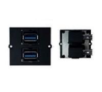 Bachmann 917.059 Prise De Courant 2 X Usb A Noir