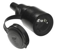 Bachmann 919.177 Fiche électrique femelle avec terre caoutchouc, silicone 250 V noir IP44
