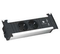BACHMANN 927.001 KAPSA Prise encastrée 2x USB Charger avec câble d'alimentation / Multiprises / Prises de courant de sécurité