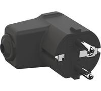 Bachmann 960.102 Fiche coudée à contact de protection polypropylène 250 V noir IP20