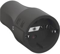 Bachmann 960.103 Fiche électrique femelle avec terre polypropylène 250 V noir IP20