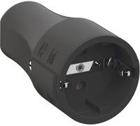 Bachmann 960.103 Fiche électrique femelle avec terre polypropylène 250 V noir IP20
