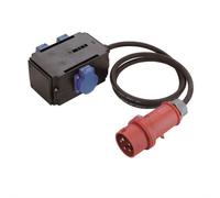 BACHMANN Adaptateur CEE 16A 3Ph, 3x contact de protection IP44 1,5m