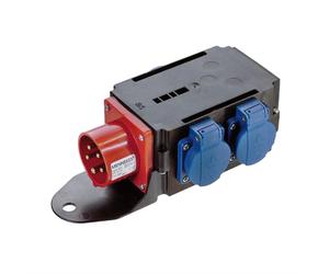 BACHMANN Adaptateur CEE 16A 400V, 3xSchutzkontakt IP44