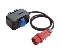 BACHMANN Adaptateur CEE 16A 3Ph, 3x contact de protection IP44 1,5m