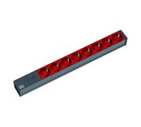 Bachmann Multiprise 19" 333.538 – aluminium, 8 prises, pour onduleur, 2,0 m, sans interrupteur