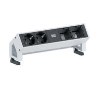 Bachmann DESK 2 - Bâti de prises - entrée, entrée GST18i3 - raccords de sortie : 2 - cordon de 20cm - Allemagne - blanc, RAL 9010 (902211)