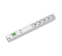 BACHMANN Bâti de prises 19" 5x avec GVS avec interrupteur