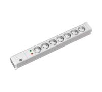 Bachmann 7x Schuko, 2m, 2 m, gris, plastique