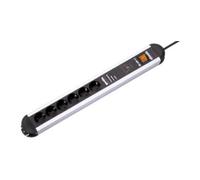 BACHMANN Multiprise Primo 9x protection totale des appareils et interrupteur, 1,75 m