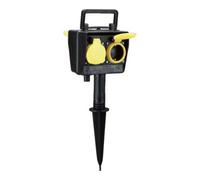 BACHMANN Prise de jardin avec piquet, 4x CEE 7/3, IP44, Outdoor