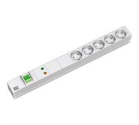 BACHMANN Bâti de prises 19" 5x avec GVS avec interrupteur