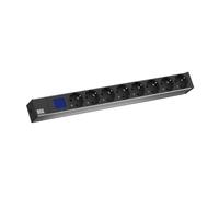 Bachmann Multiprise Bluenet BN0500 800.2054 - 8xProtectionk avec ampèremètre - Noir