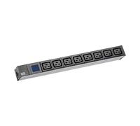 Bachmann BlueNet BN0500 - Rallonge (rack - montable) - CA 230 V - Prises de sortie : 8 - 1U - 2,0m - noir, argent (800.2154)