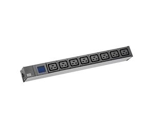 Bachmann BlueNet BN0500 - Rallonge (rack - montable) - CA 230 V - Prises de sortie : 8 - 1U - 2,0m - noir, argent (800.2154)