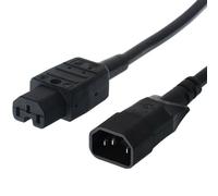 Bachmann câble électrique C14 prise mâle/ C15 femelle 2m