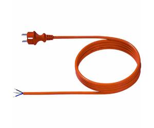 Bachmann - Câble électrique - CEE 7/7 (S) à sans fiche 30 mm dénudé 16 A - 5,0m - moulé - orange (328.876)