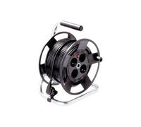 Bachmann Cable reel - Coupe-circuit - CA 250 V - connecteurs de sortie : 4 - 50 m cordon - noir