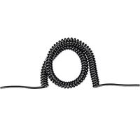 BACHMANN Câble spiralé 1,5m-6m sw 0,2m droit, H05VV-F 3G1,5mm². coupé des deux côtés