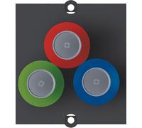 BACHMANN cadre BNC femelle / femelle rouge / bleu / vert