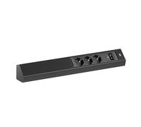 BACHMANN Casia Multiprise murale 3 prises + USB C/C 45 W Noir