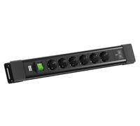 BACHMANN CONNECTUS 6xCEE7/3, 1 interrupteur, 1 port USB-C/C 45 W, L = 2,0 m, CEE7/7, noir