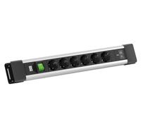BACHMANN CONNECTUS 6xCEE7/3, 1 interrupteur, 1 port USB-C/C 65 W, L = 2,0 m, CEE7/7, gris