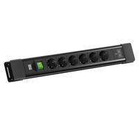 BACHMANN CONNECTUS 6xCEE7/3, 1 interrupteur, 1 port USB-C/C 45 W, L = 2,0 m, CEE7/7, noir