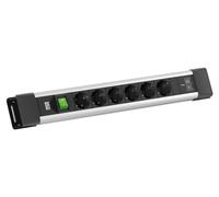 BACHMANN CONNECTUS 6xCEE7/3, 1 interrupteur, 1 port USB-C/C 65 W, L = 2,0 m, CEE7/7, gris