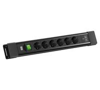 BACHMANN CONNECTUS 6xCEE7/3, 1 interrupteur, 1 port USB-C/C 65 W, L = 2,0 m, CEE7/7, noir
