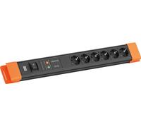 BACHMANN CONNECTUS 6xCEE7/3, 1xGVS 1xinterrupteur 2,0m CEE7/7 Sw/Or