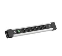 BACHMANN CONNECTUS 6xCEE7/3, 1xinterrupteur 1xUSB A/C 22W 2,0m CEE7/7 Gris