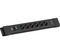 BACHMANN CONNECTUS 6xCEE7/3, 1xSchalter 1xUSB A/C 22W 2,0m CEE7/7 Schwarz