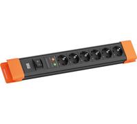 BACHMANN CONNECTUS 6xCEE7/3, 1xSPD 1xinterrupteur 2,0m CEE7/7 Sw/Or