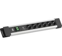 BACHMANN CONNECTUS 6xCEE7/3, 1xSPD-Plus 1xinterrupteur 2,0m CEE7/7 Gris
