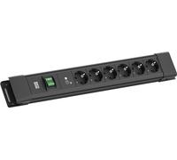BACHMANN CONNECTUS 6xCEE7/3, 1xSPD-Plus 1xinterrupteur 2,0m CEE7/7 Noir