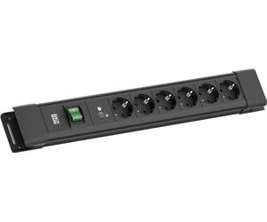 BACHMANN CONNECTUS 6xCEE7/3, 1xSPD-Plus 1xinterrupteur 2,0m CEE7/7 Noir