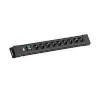 BACHMANN CONNECTUS 9xCEE7/3, 1xinterrupteur 2,0m CEE7/7 Noir