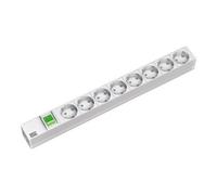 Bachmann Multiprise Secomp 19.07.1185 19 pouces 8 prises 1U 2 m Gris argent