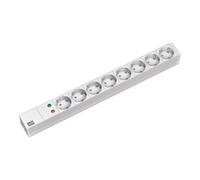 Bachmann - Coupe-circuit (rack-montable) - connecteurs de sortie : 8 - 1U - 19" - 2 m cordon - gris clair