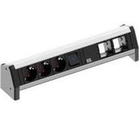 Bachmann DESK 1 - Bâti de prises - CA 230 V - entrée, entrée GST18 - raccords de sortie : 3 - Allemagne - noir (902.018)