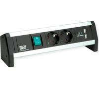 BACHMANN DESK 1x interrupteur 2x CEE7/3 USB double chargeur, GST18, CEE7/7