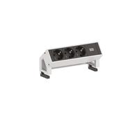 Bachmann DESK 2 - Bâti de prises - entrée, entrée GST18 - raccords de sortie : 3 - cordon de 1,5m - Allemagne - blanc, RAL 9010 (902.300)