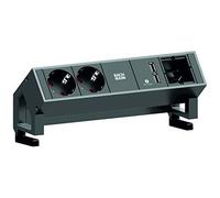 Bachmann DESK 2 - Coupe-circuit - entrée : GST18 - connecteurs de sortie : 4 - 20 cm cordon - Allemagne - noir, acier inoxydable