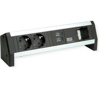 BACHMANN DESK 2xcontact de protection USB A&C, Chargeur USB 22W 1xABD GST18