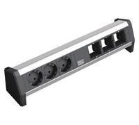 Bachmann DESK - Bâti de prises - entrée, entrée GST18i3 - raccords de sortie : 3 - Allemagne - noir (902.002)