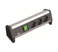 Bachmann DESK - Coupe-circuit - CA 230 V - connecteurs de sortie : 3 (CEE 7/4) - 3 m cordon - Allemagne - noir