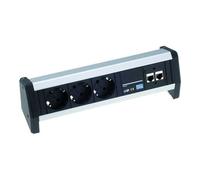 Bachmann DESK - Coupe-circuit - CA 230 V - connecteurs de sortie : 3 (CEE 7/4) - Allemagne - noir