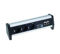 Bachmann DESK - Coupe-circuit - CA 230 V - connecteurs de sortie : 4 (CEE 7/4) - 3 m cordon - Allemagne - noir
