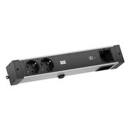BACHMANN Desk Rail 2X Contact de Protection USB C, USB Charger 60W 1xABD 2,0m GST18